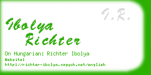 ibolya richter business card